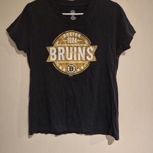 NHL Black T-Shirt with White Logo